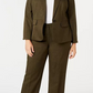 Le Suit Women's Plus One Button Pant Suit Green Size Petite Small