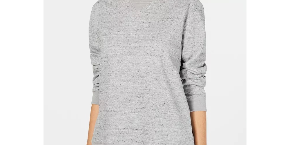 Karen Scott Women's Fleece Sweatshirt  Blue Size Small