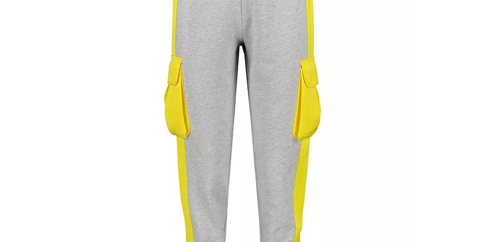 Escada Women's Cotton Cargo Jogger Pants Gray Size Large