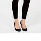 JM Collection  Women's Velvet Leggings Black Size Small