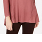 Style & Co Women's High Low Tunic Sweater Dark Pink Size Medium