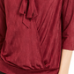Alfani Women's Tie Neck Top Wine Size Petite Medium
