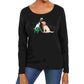 Karen Scott Women's Embellished Holiday Shirt Black Size PSM