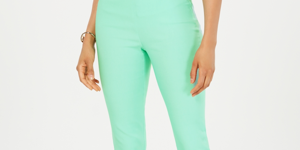 Charter Club Women's Chelsea Tummy Control Skinny Leg Ankle Pants Blue Size 6
