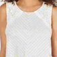 Style & Co Women's Striped Lace Sleeveless Top Beige Size Medium