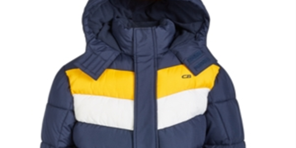 CB Sports Little Boy's 2 Pc Colorblocked Puffer Jacket & Hat Set Navy Size 4
