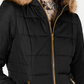 Celebrity Pink Junior's Puffer Coat With Faux Fur Trim Hood Black Size XX-Large