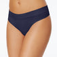 DKNY Women's Women's Seamless Lightwear Thong Style Purple Size Medium