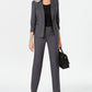 Le Suit Women's Ruched Sleeve One Button Pantsuit Gray Size 12