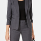 Le Suit Women's Ruched Sleeve One Button Pantsuit Gray Size 12