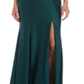 Nightway Women's Sateen Off the Shoulder Gown Green Size 10