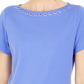 Karen Scott Women's Grommet Trim Top Purple Size Small