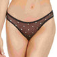 DKNY Women's Logo Mesh Bikini Black  Size Large