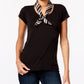 Vince Camuto Women's Pop Stripe Twilly Scarf Black One Size