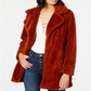 CoffeeShop Junior's Faux Fur Coat Orange Size Large