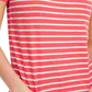 Maison Jules Women's Striped Lace Collar Top Orange Size X-Small