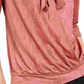 Alfani Women's Tie Neck Top Wine Size PXL