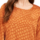 Alfani Women's Snakeskin Print Bubble Blouse Brown Size Petite XL
