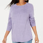 Karen Scott Women's Curved Hem Sweater Purple Size X-Small