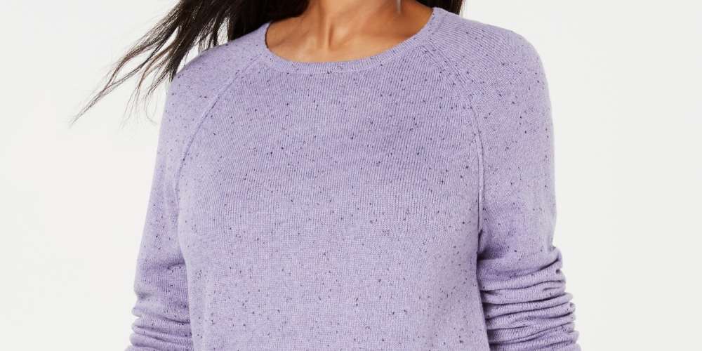 Karen Scott Women's Curved Hem Sweater Purple Size X-Small