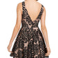 City Studios Junior's Embellished Floral Burnout Velvet Dress Black Size 15