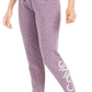 Calvin Klein Women's Performance Animal Print Logo Joggers Purple Size Medium