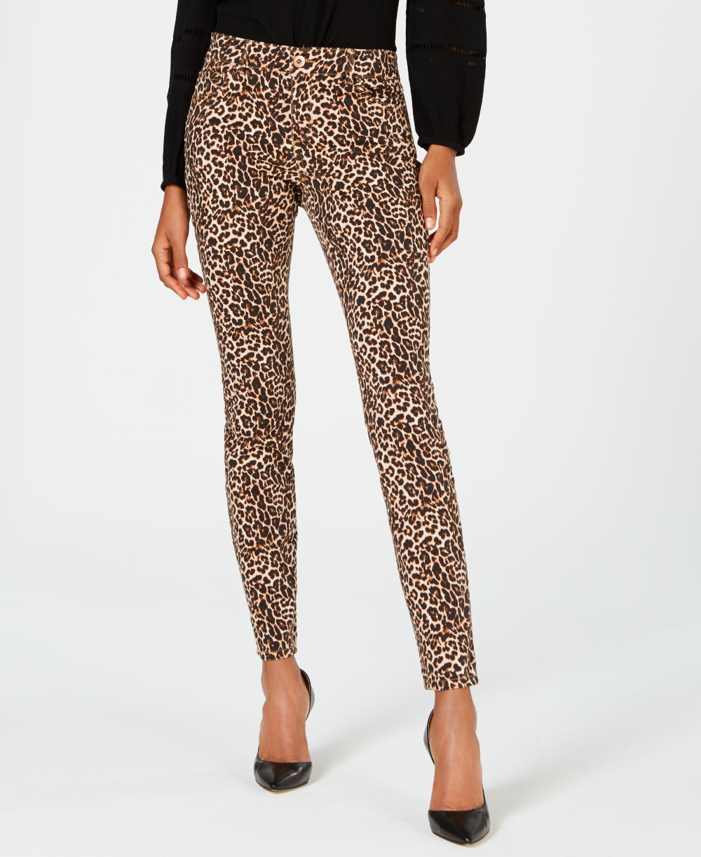 INC International Concepts Women's essential Leopard Skinny Jeans Animal Print Size 2