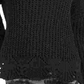 Wynter Women's Long Sleeve Jewel Neck Sweater Black Size Large