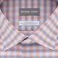 Michael Kors Men's Checkered Print Long Sleeve Button Down Shirt Pink/Purple Size 17/32-33