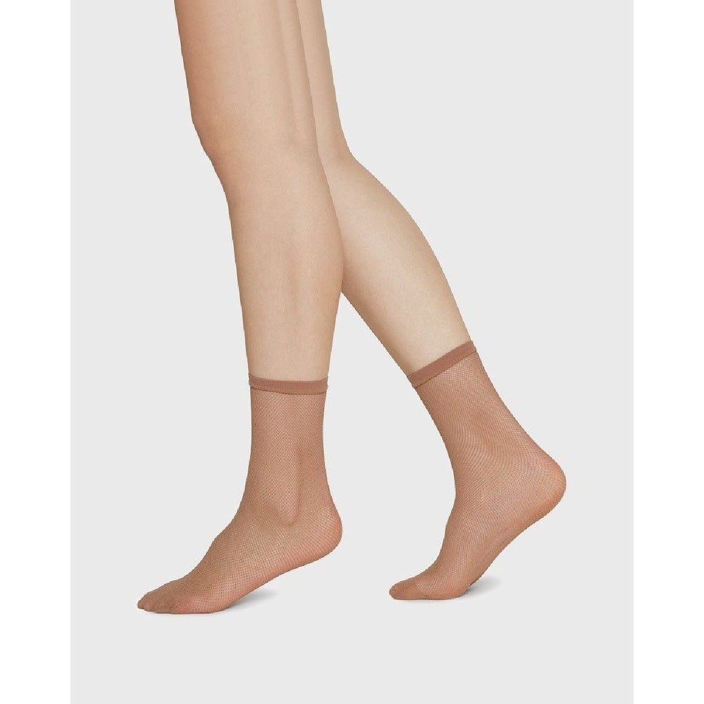Swedish Stockings Women's Elvira Net Caramel Socks Brown One Size