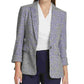 Dkny Women's Marled One Button Blazer Blue Size 4 Petite