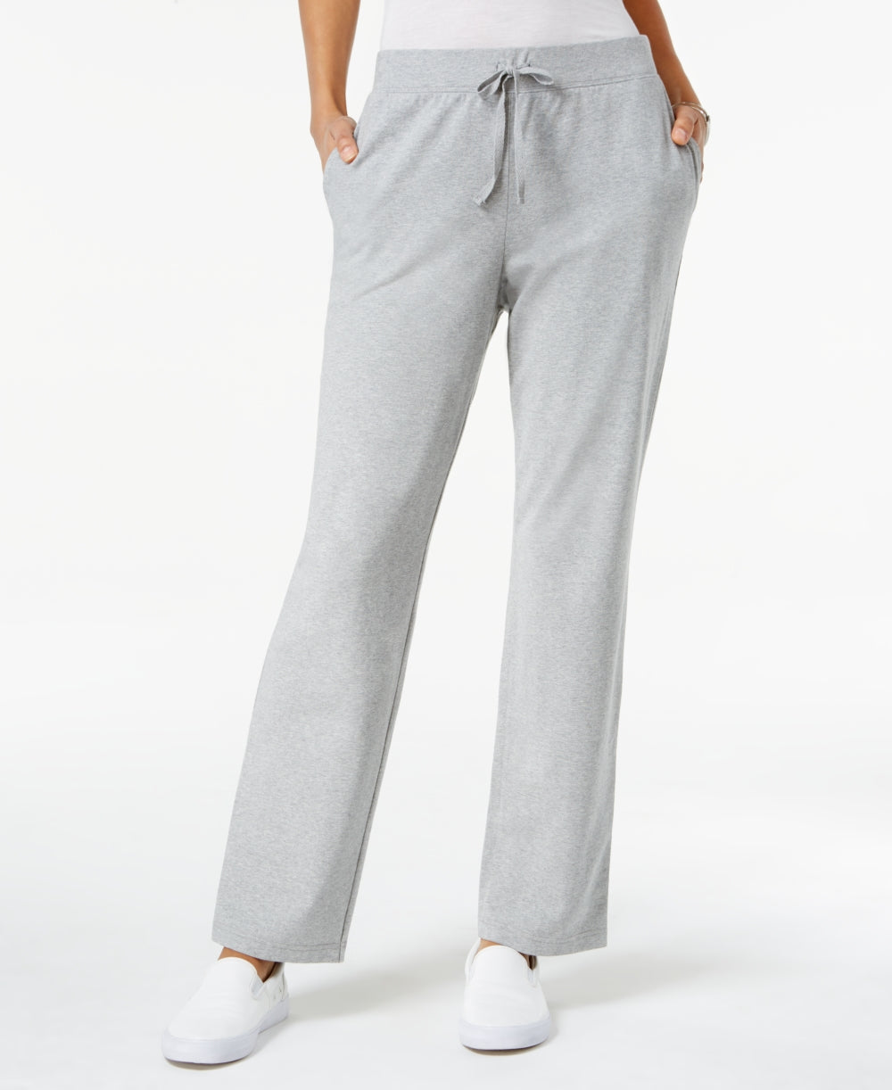 Karen Scott Women's Drawstring Active Pants Gray Size Petite X-Large