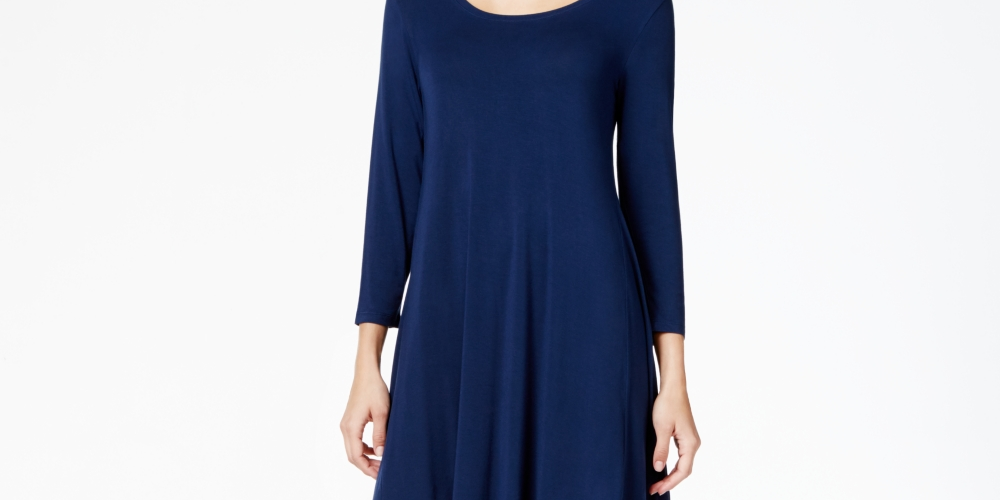 Style & Co Women's Swing Dress Blue Size Small