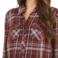 Style & Co Women's Plaid Tunic Purple Size Small
