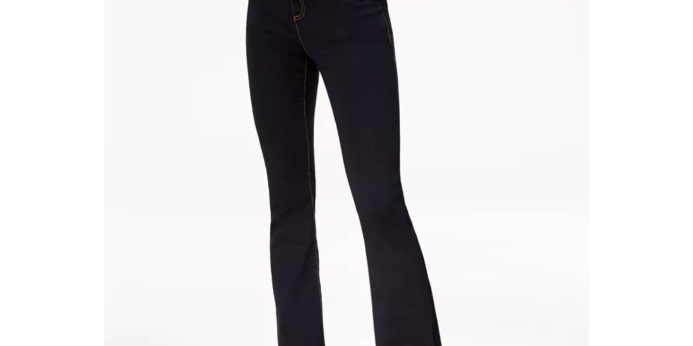 INC International Concepts Women's Curvy Fit Incfinity Bootcut Jeans Black Size 2