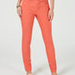 Charter Club Women's Bristol Skinny Ankle Jeans Orange Size 8