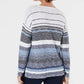 Style & Co Women's Striped Drop Shoulder Sweater Blue Size Small
