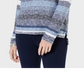 Style & Co Women's Striped Drop Shoulder Sweater Blue Size Small