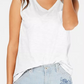 Style & Co Women's Cotton V Neck Tank Top White Size Medium