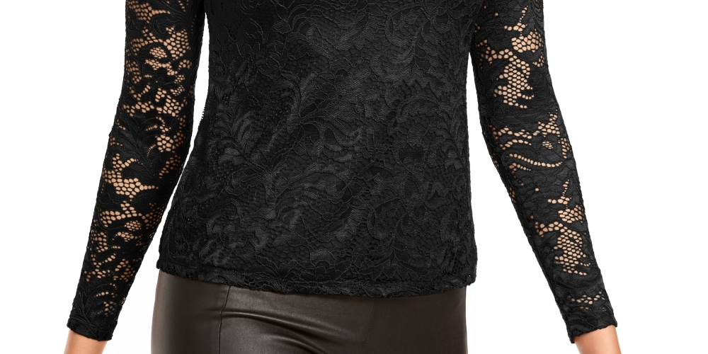 Thalia Sodi Women's Lace Off The Shoulder Top Black Size X-Small