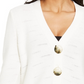 JM Collection Women's Two Button Cardigan Sweater White Size X-Small