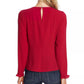 CeCe Women's Crepe Ruffle Blouse Pink Size Small