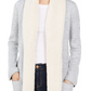 Style & Co Women's Sherpa Trim Open Front Cardigan White Size XL