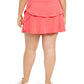 Ideology Women's Ruffled Tennis Fitness Skort Color Pop Pink Size 2X