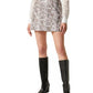 French Connection Women's Elias Snake Print Miniskirt Beige Size 2