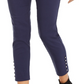 Thalia Sodi Women's Cropped Button Hem Pants Blue Size X-Small