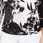 JM Collection Women's Printed Dolman Sleeve Tunic Top Black Size L