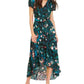 INC International Concepts Women's Puff Sleeve High Low Dress  Black Size 12