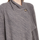 NY Collection Women's Space Dye Asymmetrical Sweater Charcoal Size XS