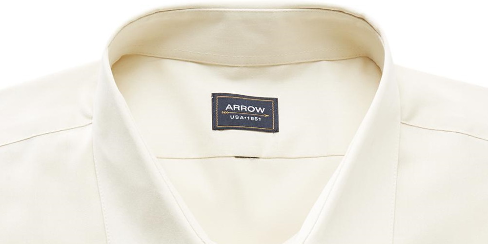 Arrow Men's Regular Fit Point Collar Dress Shirt White Size 16 - 16 1/2